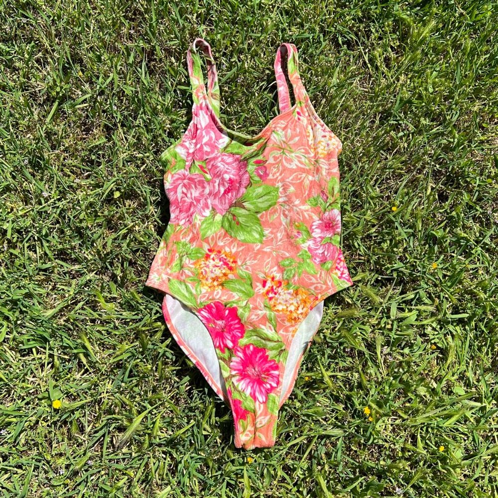 Vintage Floral bodysuit - Velvet.